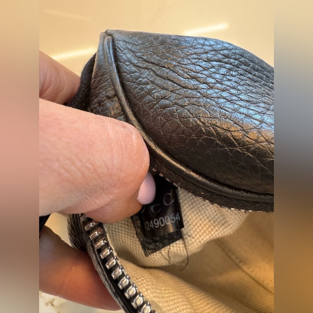 🔥 Gucci Jumbo GG Small Belt Bag Black Leather - Picture 10 of 17